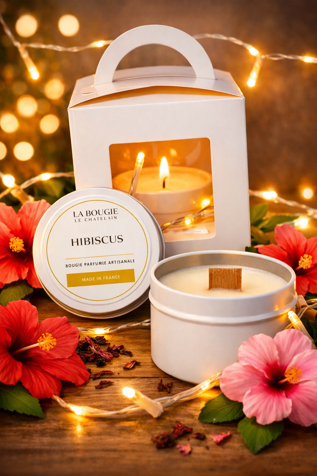 Bougie Parfumée a l'Hibiscus